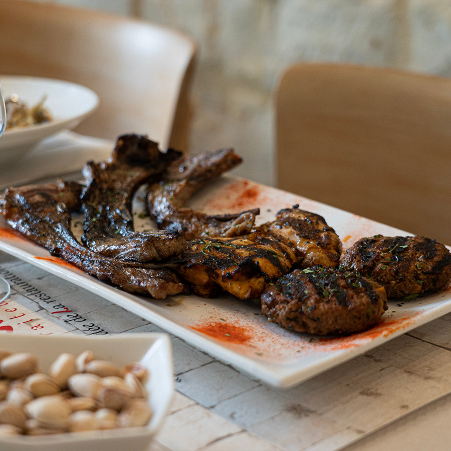 Grillades mixte 2 personnes (2 accompt)