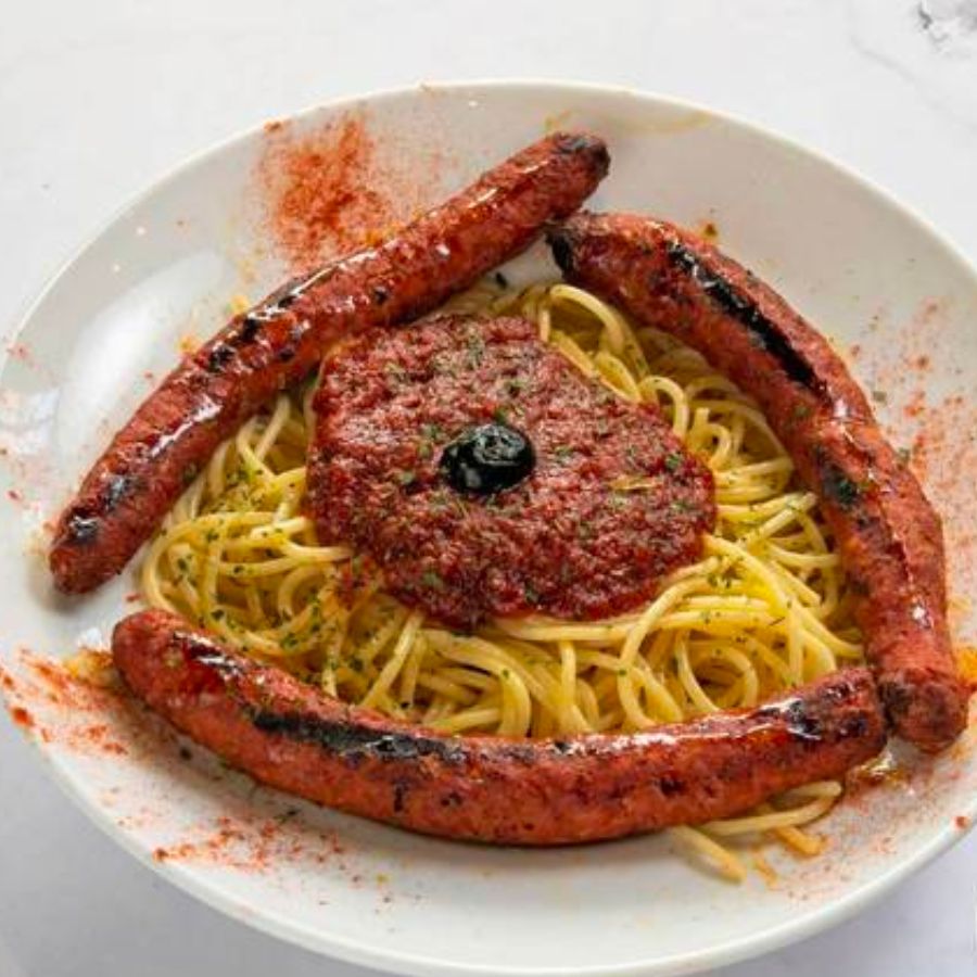 Spaghetti merguez